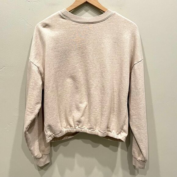 Frame Twisted Sweatshirt in Oatmeal Heather - Size: Large - Picture 3 of 9